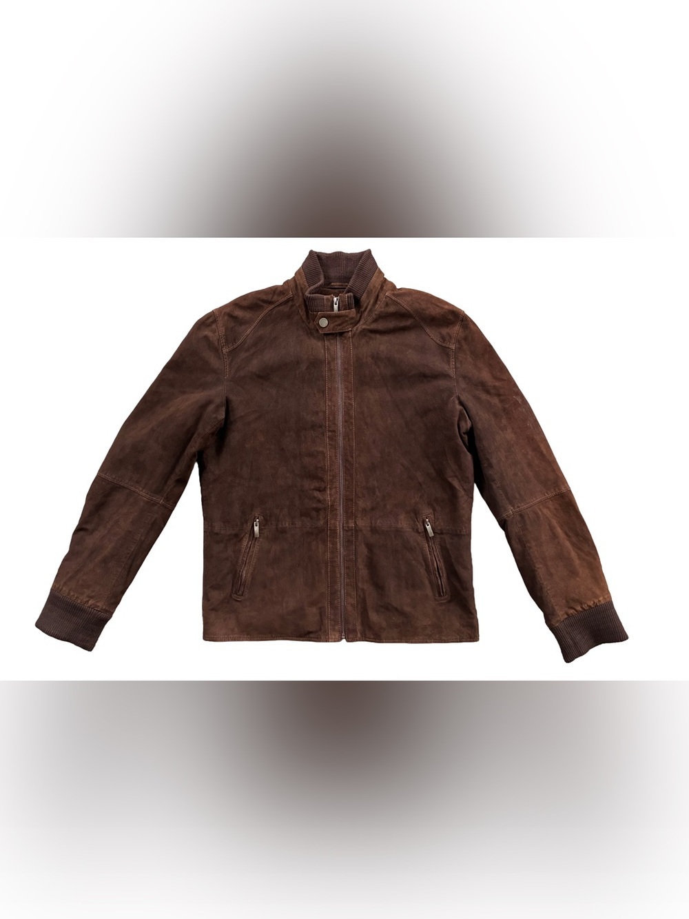Men’s Chocolate Brown Baby Calf Suede Pilot Leather Jacket | Size XL-2XL; TR 50